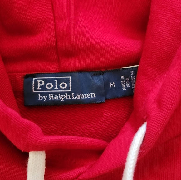 Women's Polo by Ralph Lauren Vibrant Red Hoodie Size Medium - Picture 4 of 8